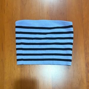 Striped Blue and Black Women's Skirt